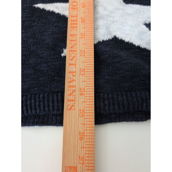 Cato Star Sweater Womens Size 18/20W Blue Bell Sleeve Cotton Blend Knit Pullover - Picture 11 of 11